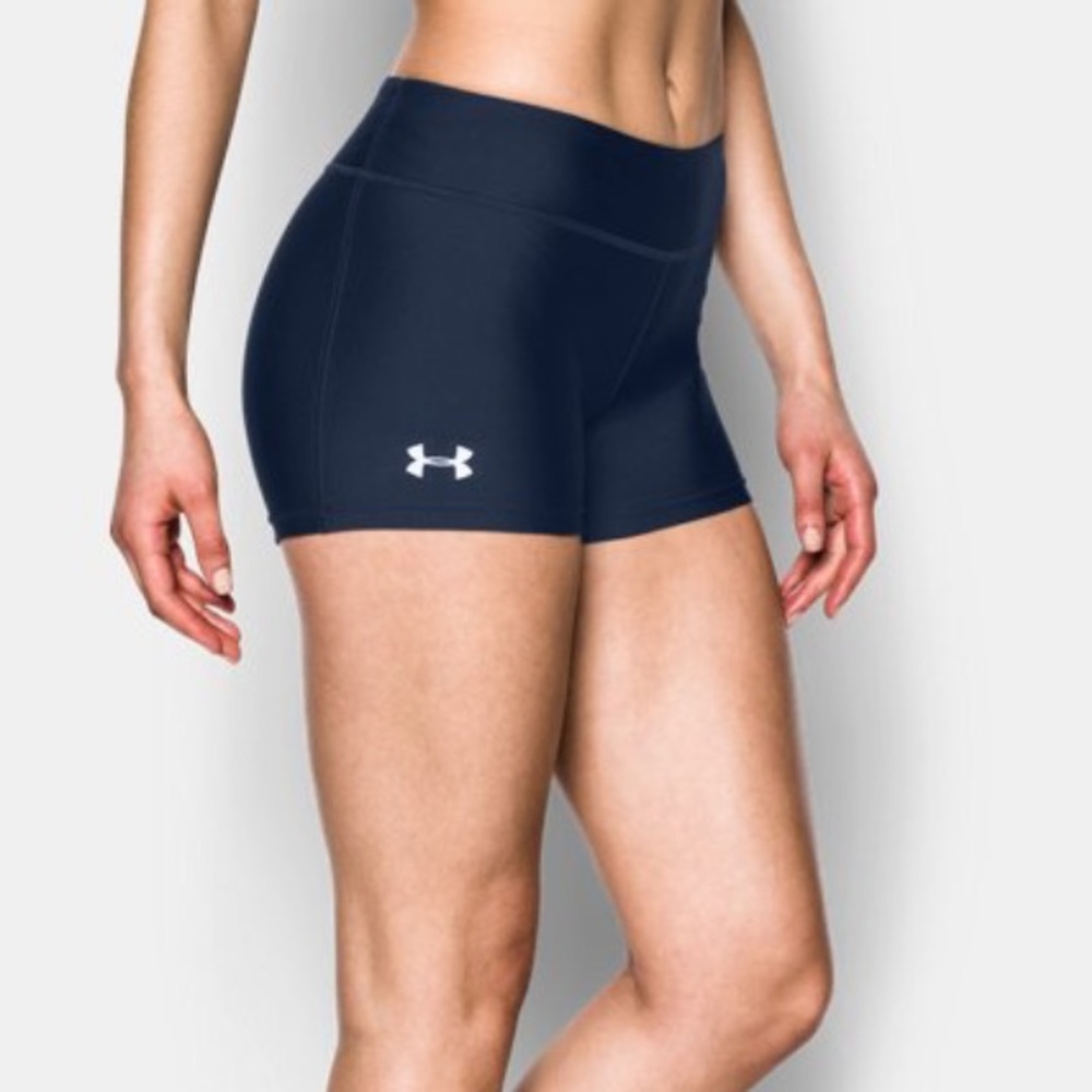 UNDER ARMOR • NAVY BLUE SPANDEX SHORTS • SIZE XS